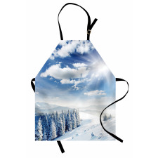 Idyllic Snow Mountain Apron