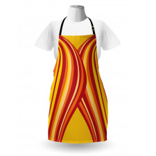 Wavy Stripes Abstract Apron