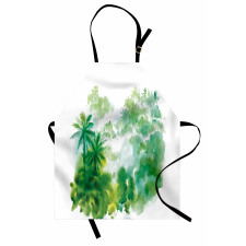 Watercolor Forest Image Apron