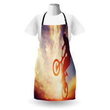 Man on Bike Hazy Sun Apron