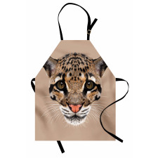 Hayvan Deseni Mutfak Önlüğü Yavru Jaguar Portresi