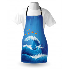 Fish and Wave in Ocean Apron