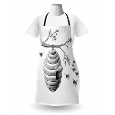 Hand Drawn Honeycomb Apron