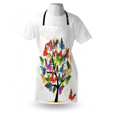 Floral Butterfly Leaf Apron