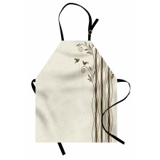 Wavy Tree Branches Birds Apron