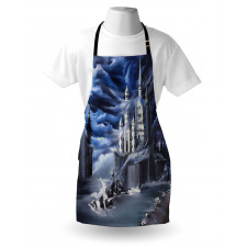 Island Castle Full Moon Apron