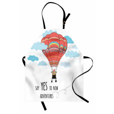 Words Hot Air Balloon Apron