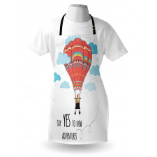 Words Hot Air Balloon Apron