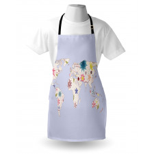 Map Soft Blooms Apron