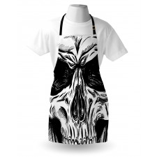 Gothic Sketch Evil Face Apron