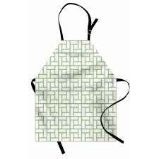 Maze Shaped Squares Lines Apron