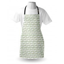 Maze Shaped Squares Lines Apron