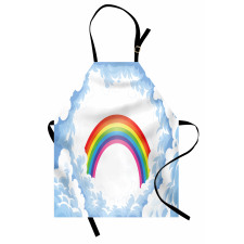 Rainbow Fluffy Clouds Apron