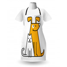 Cats and Dogs Friends Apron