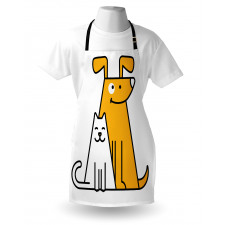 Cats and Dogs Friends Apron