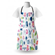 Modern Ombre Guitar Teen Apron