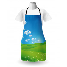 Cartoon Valley Scene Apron