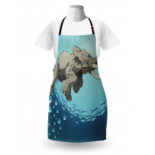 Elephant in Tropic Ocean Apron