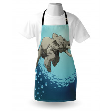 Elephant in Tropic Ocean Apron