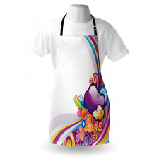 Rainbow Colored Clouds Apron