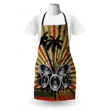 Palm Trees Music Party Apron