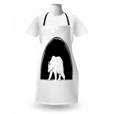 Big Polar Bear Walking Apron