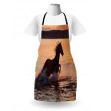 Horse Sea at Sunset Apron