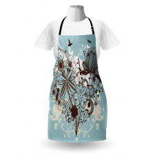 Swirls and Petal Retro Apron