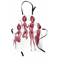 Woman in Swimwear Graphic Apron