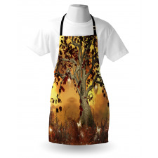 Tree Earthy Color Tones Apron