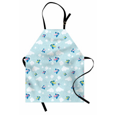 Cartoon Sky Planes Clouds Apron