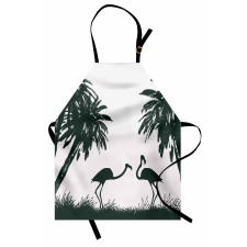 Flamingos and Palm Trees Apron