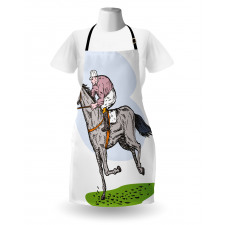 Horse Racing Sketch Apron