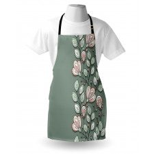 Flowers and Leaves Graphic Apron