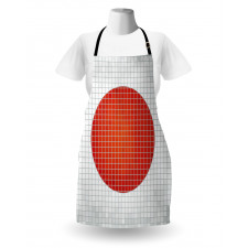 Mosaic Flag of Japan Apron