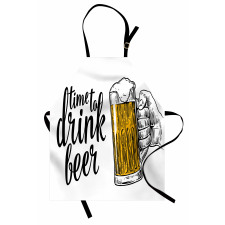 Time to Drink Beer Man Apron