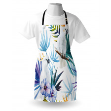 Watercolor Parrot Palm Apron