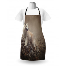 White Wolf on the Rocks Apron