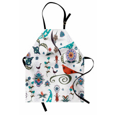 Colorful Florals Swirls Apron