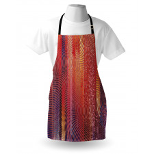 Wavy Mosaic Pixelated Apron