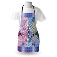 Myhtical Horses Floral Apron