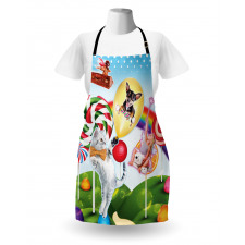 Rainbow Candies Animals Apron