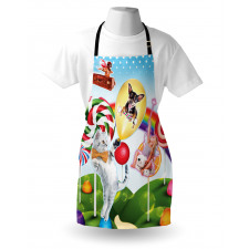 Rainbow Candies Animals Apron