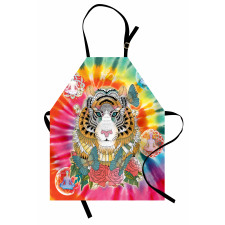 Tiger Head Ornate Theme Apron