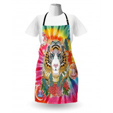 Tiger Head Ornate Theme Apron