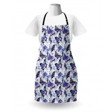 Old Flowers Butterfly Apron