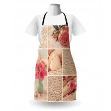 Old Roses Lace Flowers Apron