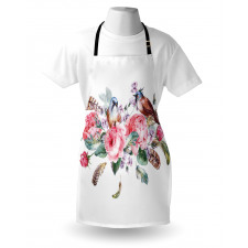 Vintage Roses Birds Apron