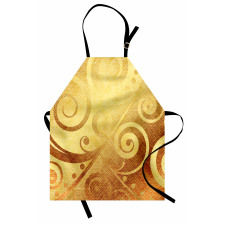 Floral Swirls Leaves Apron