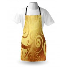 Floral Swirls Leaves Apron